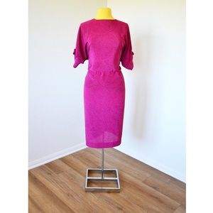Vintage 80’s Plus Size Fingerprint Dress